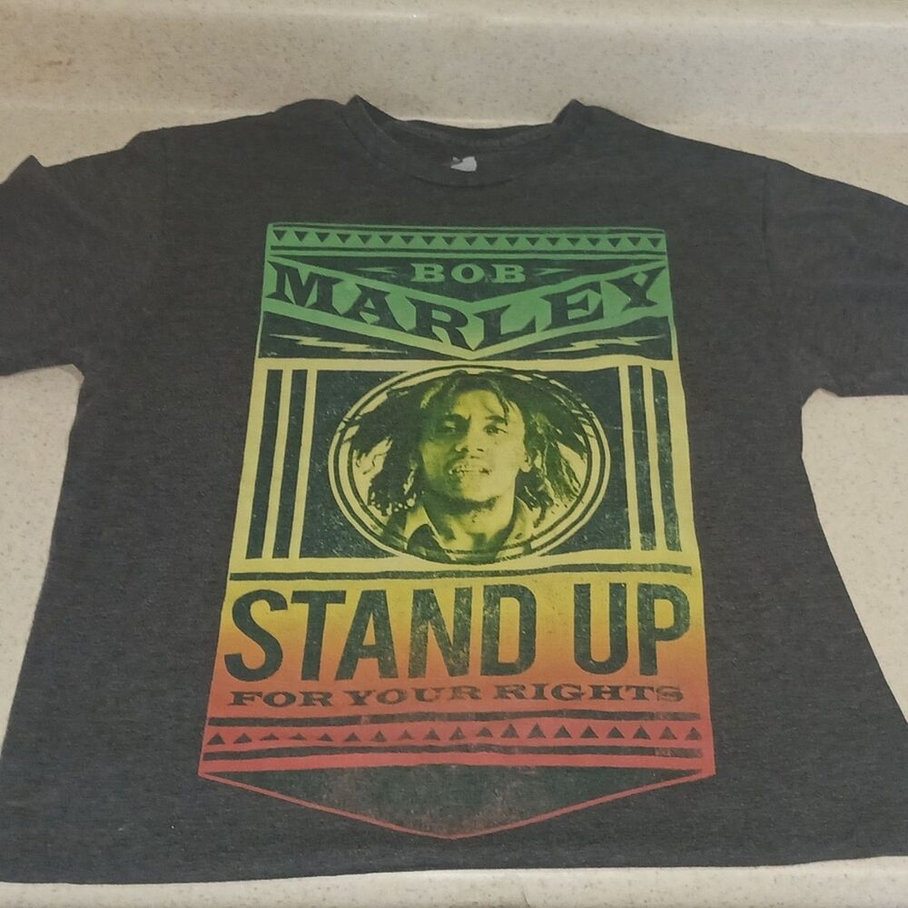 Bob Marley Stand Up For Your Rights T-Shirt Mens Medium Reggae Graphic Tee